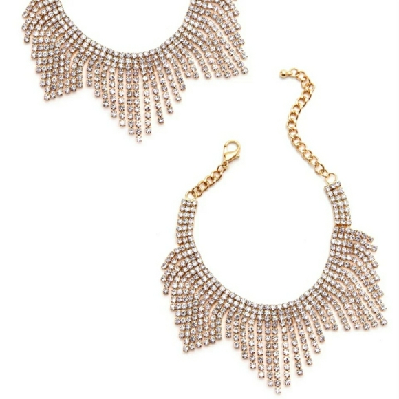 💚IN STOCK 💚 2 X Rhinestone Tassel Anklet - Picture 4 of 4